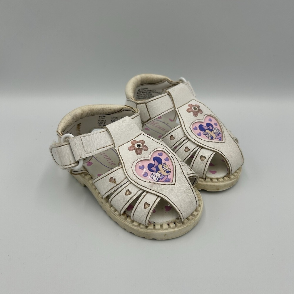 Vintage Disney Minnie Mouse Sandals Size 4 Toddler Girl Rare‎